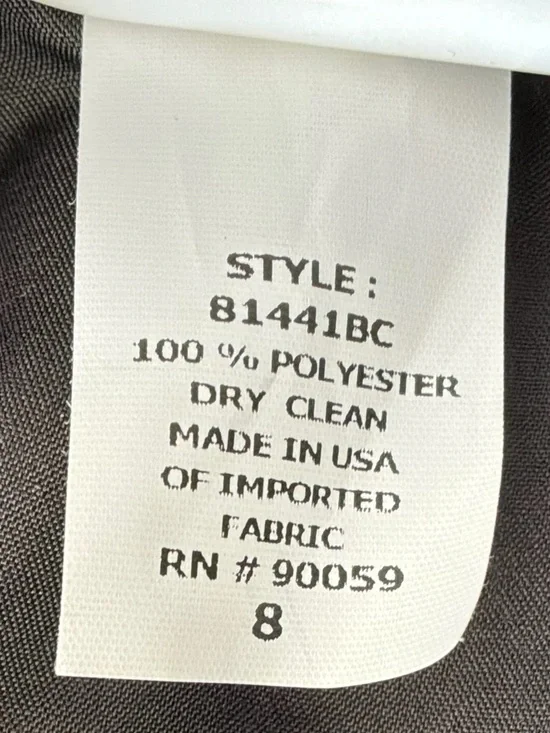 David’s Bridal Black Satin Halter Formal Gown Maxi Dress Size 8 Elegant - Picture 9 of 11